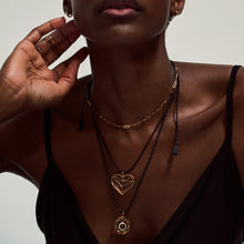 Load image into Gallery viewer, Heart Cord Necklace 14-Karat Rose Gold, Karina Constantine