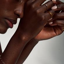 Load image into Gallery viewer, Lalique Amber Crystal Cabochon Ring