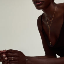Load image into Gallery viewer, Key To My Heart Lariat Necklace 14-Karat Yellow Gold