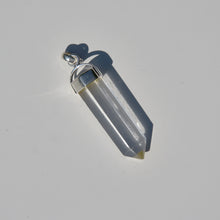 Load image into Gallery viewer, Clear Quartz Crystal Point Pendant Sterling Silver