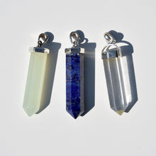 Load image into Gallery viewer, Green Aventurine Crystal Point Pendant Sterling Silver