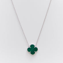Load image into Gallery viewer, Four Leaf Clover Malachite Necklace Sterling Silver - Karina Constantine