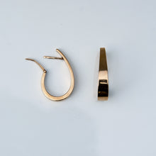 Load image into Gallery viewer, Gold Hoop Earrings 9-Karat Yellow Gold Circa 1980s - Karina Constantine