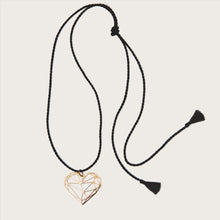 Load image into Gallery viewer, Heart Cord Necklace 14-Karat Rose Gold, Karina Constantine