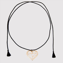 Load image into Gallery viewer, Heart Cord Necklace 14-Karat Rose Gold, Karina Constantine