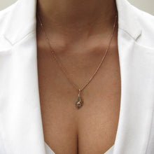 Load image into Gallery viewer, Enamel Feather Pendant 14-Karat Rose Gold - Karina Constantine Jewellery