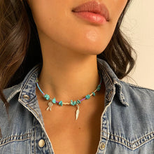 Load image into Gallery viewer, Dreamcatcher Turquoise Beaded Necklace Sterling Silver