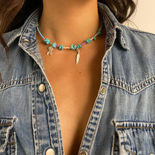 Load image into Gallery viewer, Dreamcatcher Turquoise Beaded Necklace Sterling Silver