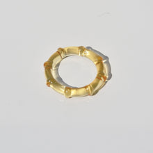 Load image into Gallery viewer, Lalique Amber Crystal Cabochon Ring