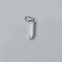 Load image into Gallery viewer, Letter "J" Clip on Pendant Sterling Silver Circa 1980s - Karina Constantine