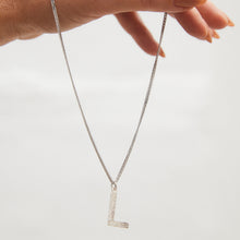 Load image into Gallery viewer, Letter "L" Pendant Sterling Silver Circa 1970s - Karina Constantine