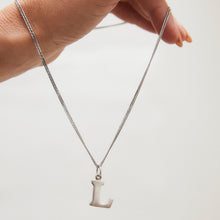 Load image into Gallery viewer, Letter "L" Pendant Sterling Silver Circa 1970s - Karina Constantine