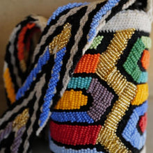 Load image into Gallery viewer, Colombian Small Beaded Wool Mochila Bag- Multicoloured