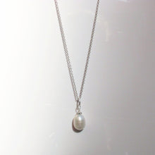 Load image into Gallery viewer, Pearl Drop Charm Pendant Sterling Silver