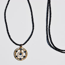 Load image into Gallery viewer, Sapphire and Seed Pearl Pendant Necklace 9-Karat Gold