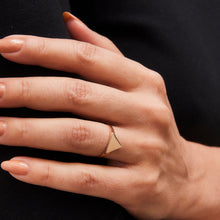Load image into Gallery viewer, Triangle Geometric Ring 14-Karat Rose Gold - Karina Constantine