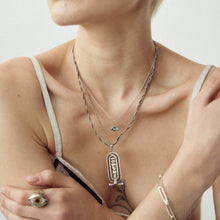 Load image into Gallery viewer, Evil Eye Charm Necklace Sterling Silver Circa 1960s - Karina Constantine jewellery
