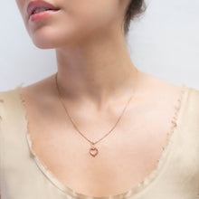 Load image into Gallery viewer, Open Heart Charm Pendant 14-Karat Rose Gold - Karina Constantine jewellery