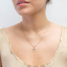 Load image into Gallery viewer, Lucky Horseshoe Pendant Charm 14-Karat Rose, White Gold - Karina Constantine Jewellery
