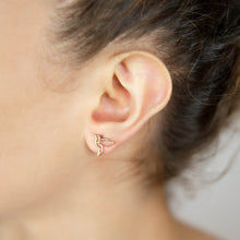 Load image into Gallery viewer, Hummingbird Earrings 14-Karat Rose Gold - Karina Constantine Jewellery