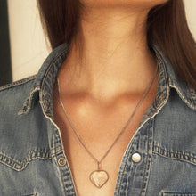 Load image into Gallery viewer, Rock Crystal Heart Pendant Necklace Sterling Silver - Karina Constantine Jewellery