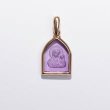 Load image into Gallery viewer, Amethyst Intaglio Icon Pendant 14-Karat Rose Gold - Karina Constantine jewellery