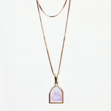 Load image into Gallery viewer, Amethyst Intaglio Icon Pendant 14-Karat Rose Gold - Karina Constantine jewellery