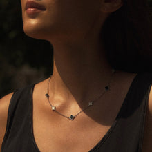 Load image into Gallery viewer, Lucky Clover Enamel Necklace Sterling Silver - Karina Constantine jewellery