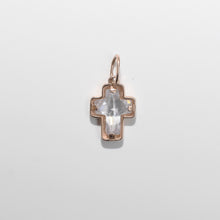 Load image into Gallery viewer, Gem Cross Pendant 14-Karat Rose Gold - Karina Constantine jewellery