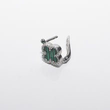 Load image into Gallery viewer, Four Leaf Clover Malachite Earrings Sterling Silver  - Karina Constantine