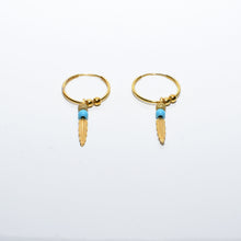 Load image into Gallery viewer, Dreamcatcher Hoop Earrings 9-Karat Yellow Gold