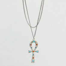 Load image into Gallery viewer, Egyptian Cross Pendant Necklace Sterling Silver - Karina Constantine jewellery