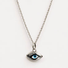 Load image into Gallery viewer, Evil Eye Charm Necklace Sterling Silver Circa 1960s - Karina Constantine jewellery