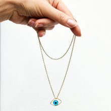Load image into Gallery viewer, Evil Eye Pendant Necklace 14-Karat & 9-Karat - Karina Constantine jewellery