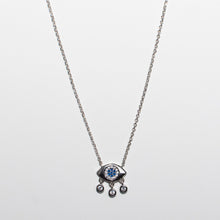 Load image into Gallery viewer, Evil Eye Slider Necklace Sterling Silver - Karina Constantine jewellery