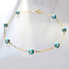 Load image into Gallery viewer, Evil Eye Charm Bracelet 18-Karat Yellow Gold - Karina Constantine jewellery
