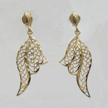 Load image into Gallery viewer, Filigree Earrings 9-Karat Yellow Gold Circa 1970s - Karina Constantine Jewellery