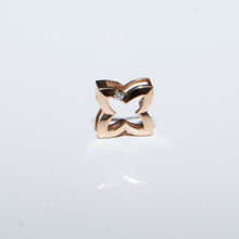 Load image into Gallery viewer, Floating Diamond Lucky Clover Charm Pendant 14-Karat Rose Gold - Karina Constantine jewellery