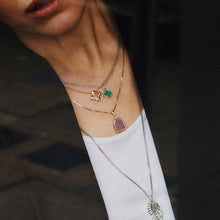 Load image into Gallery viewer, Four Leaf Clover Malachite Pendant Necklace Sterling Silver - Karina Constantine jewellery