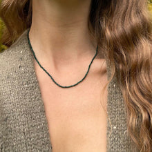 Load image into Gallery viewer, Green Agate Beaded Gemstone Necklace Sterling Silver - Karina Constantine jewellery