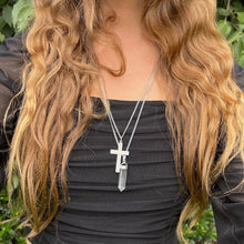 Load image into Gallery viewer, Clear Quartz Crystal Pendant Necklace Sterling Silver - Karina Constantine jewellery