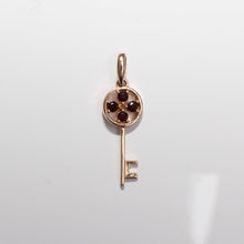 Load image into Gallery viewer, Garnet Key Pendant 14-Karat Rose Gold - Karina Constantine jewellery
