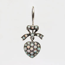 Load image into Gallery viewer, Opal Bow and Heart Earrings Sterling Silver - Karina Constantine jewellery