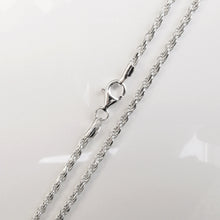 Load image into Gallery viewer, Silver Long Rope Chain Necklace Sterling Silver - Karina Constantine jewellery