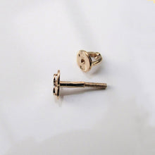 Load image into Gallery viewer, Gold Heart Stud Earrings 14-Karat Rose, White Gold - Karina Constantine Jewellery