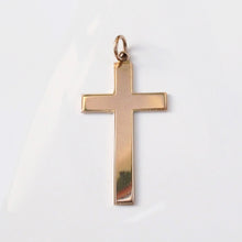 Load image into Gallery viewer, Cross Pendant 9-Karat Rose Gold Circa 1980s - Karina Constantine jewellery