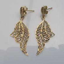 Load image into Gallery viewer, Filigree Earrings 9-Karat Yellow Gold Circa 1970s - Karina Constantine Jewellery