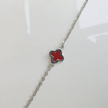 Load image into Gallery viewer, Lucky Clover Enamel Necklace Sterling Silver - Karina Constantine jewellery