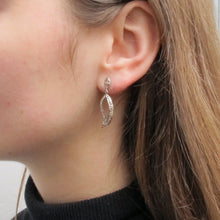 Load image into Gallery viewer, Filigree Leaf Earrings Sterling Silver Circa 1990s - Karina Constantine jewellery