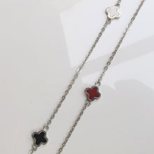 Load image into Gallery viewer, Lucky Clover Enamel Necklace Sterling Silver - Karina Constantine jewellery